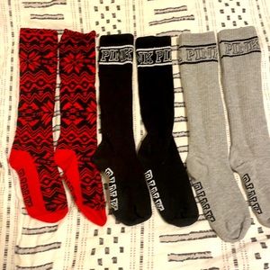 Victoria Secret PINK just below the knee socks